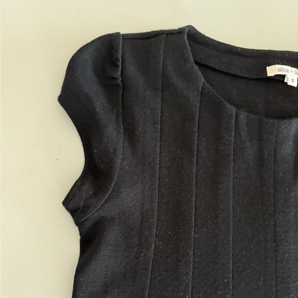 Alice and Olivia Wool pleated mini dress black small - Picture 5 of 7